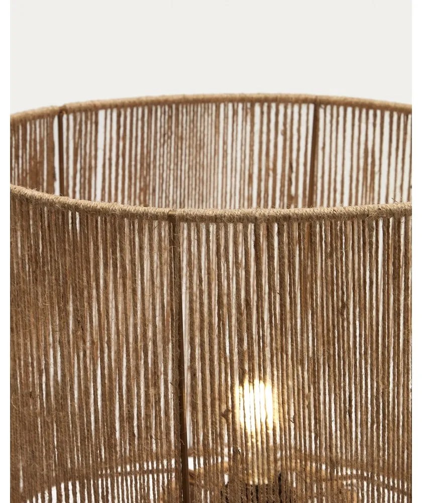 Lampa stołowa w naturalnym kolorze z kloszem z juty (wysokość 54 cm) Pontos – Kave Home