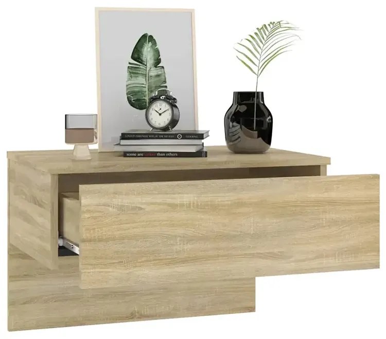 Komplet wiszących stolików nocnych dąb sonoma S6-D34