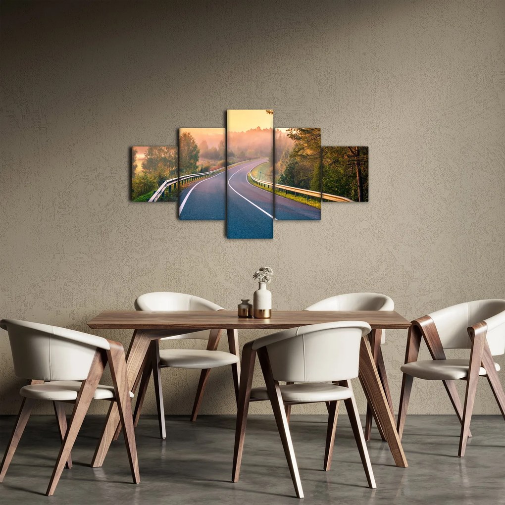 Obraz - Podróż o wschodzie słońca (125x70 cm)