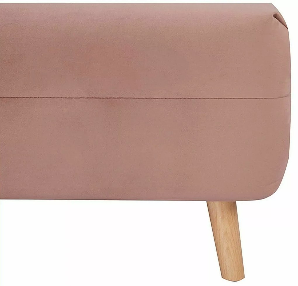 Różowy rozkładany fotel SPIKE VELVET