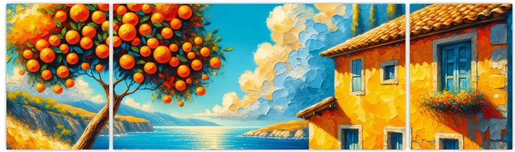 Obraz - Dom z pomarańczami II. (170x50 cm)