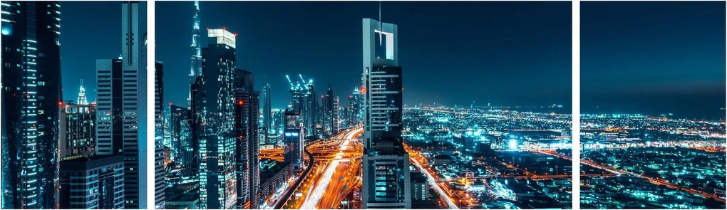 Obraz - Noc w Dubaju (170x50 cm)