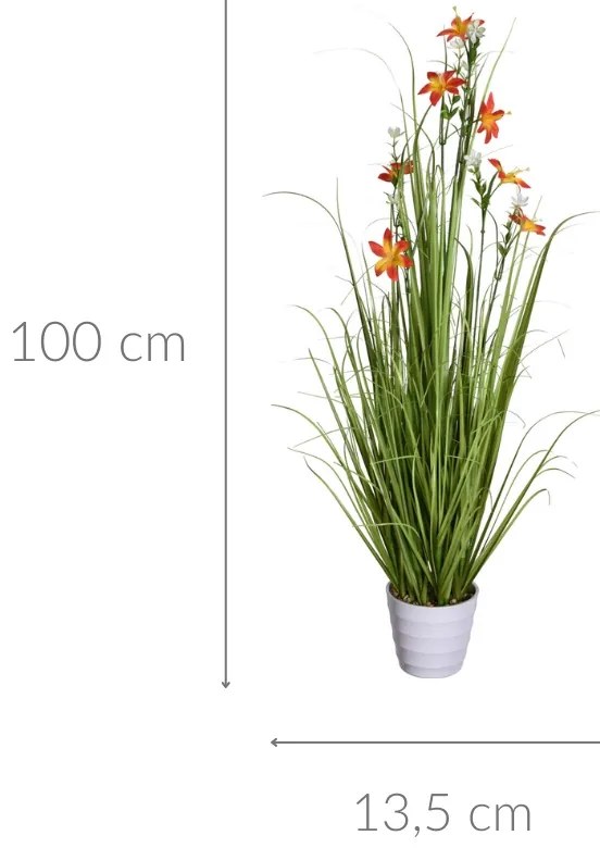 Sztuczny kwiat w doniczce Polne kwiaty, 100 cm