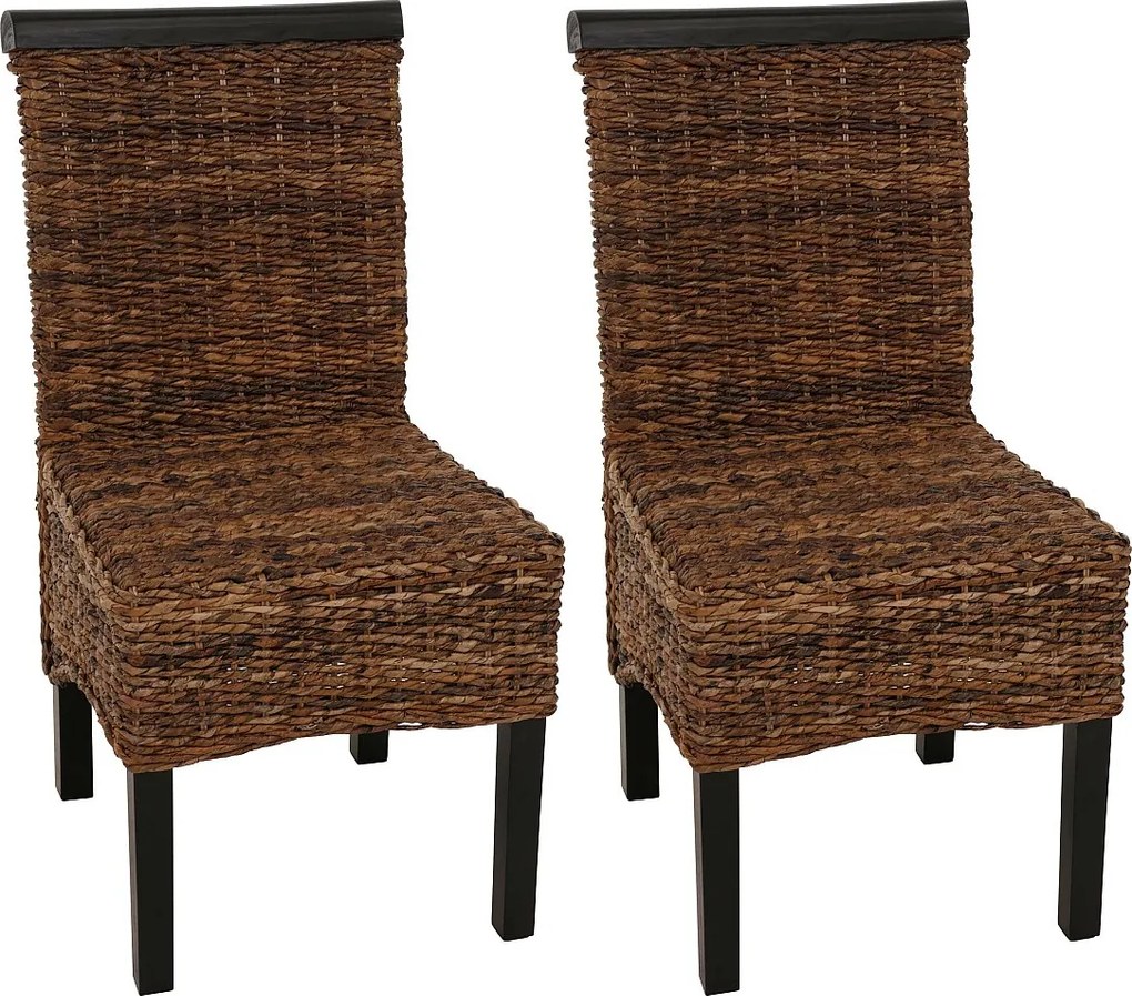 Krzesło do jadalni Acireale (zestaw 2 sztuk),  ciemny, bez poduszek