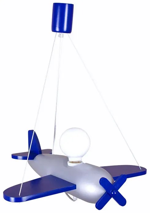 Granatowa dziecięca lampa wisząca samolot - S201 C7-F33