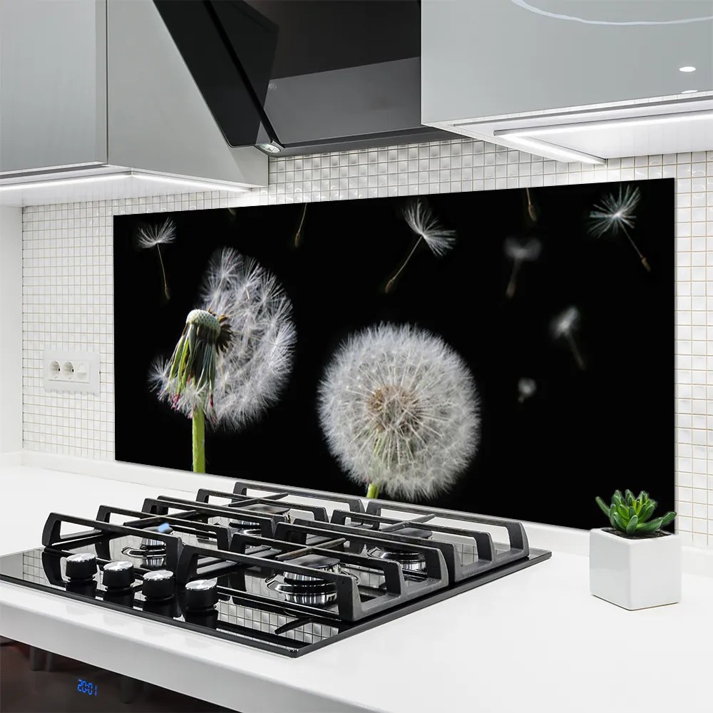 Szkło do Kuchni na Ścianę Złocisty Mniszek W Polu