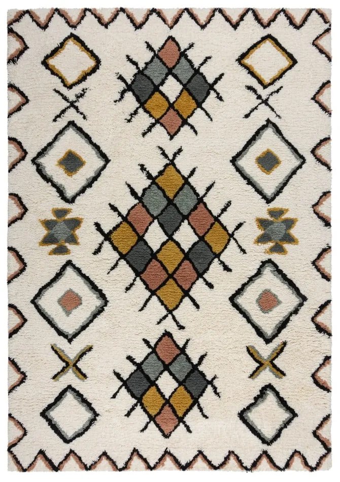 Kremowy wełniany dywan tkany ręcznie 160x230 cm Moroccan Midar – Flair Rugs