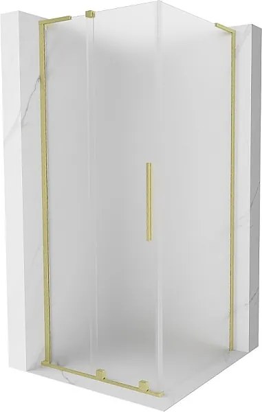 Mexen Velar L kabina prysznicowa rozsuwana 90 x 90 cm, szron, złota szczotkowana - 871-090-090-33-55