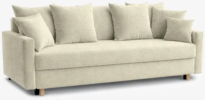 Sofa z Funkcją Spania MARIELA Kremowa Skandynawska