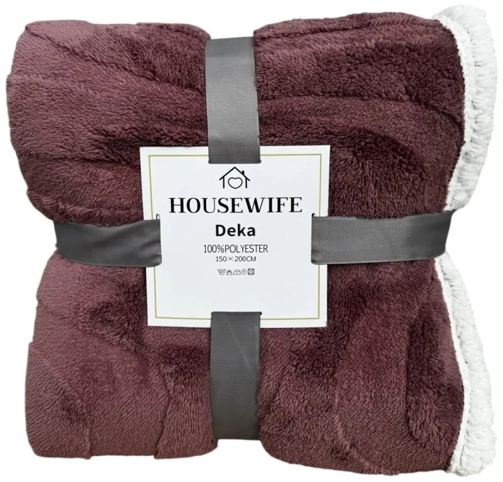 Luksusowy koc z baranka z mikropluszu NESTIVE różowy Rozmiar: 150 x 200 cm