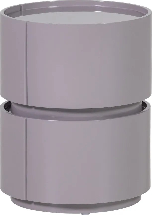 Jasnoszara szafka nocna z połyskiem Lunex – WOOOD