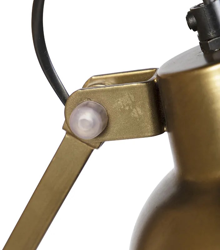 Industrialna lampa ścienna mosiężna regulowana - Avon