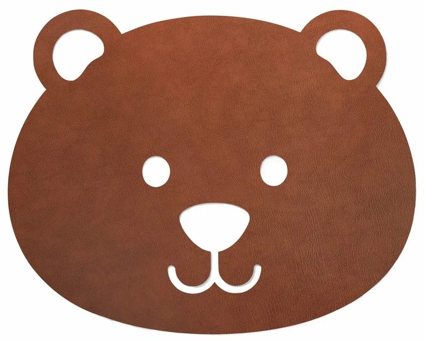 Brązowy dywan dziecięcy z ekoskóry tkany ręcznie 111,5x140 cm Bear XXXL Bull – LIND DNA
