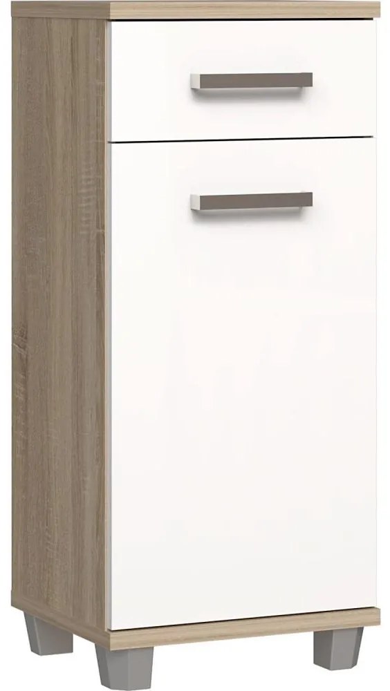 Szafka łazienkowa VENOM biała/dąb sonoma