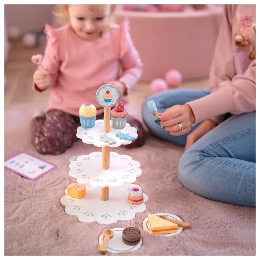 Tooky toy patera słodkości drewniany stojak babeczki ciasta