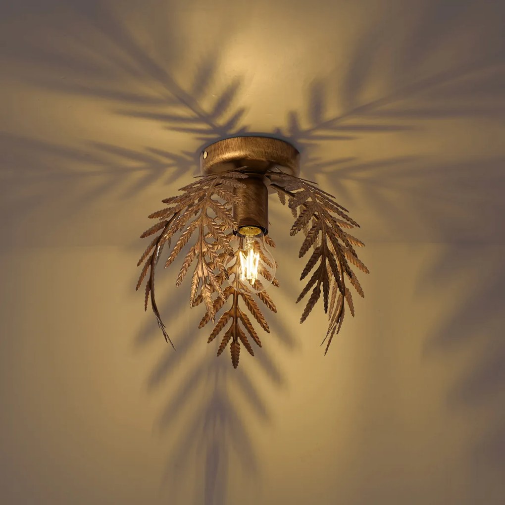 W stylu vintage lampa sufitowa złota 24 cm - Botanica