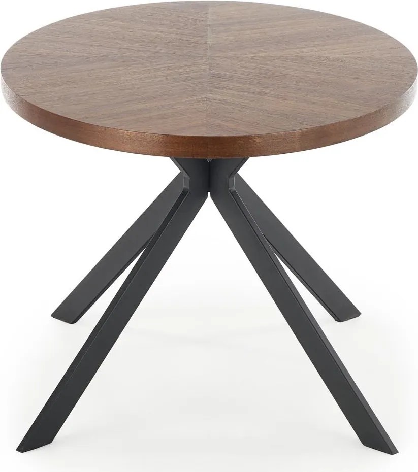 Loftowy stół z owalnym blatem orzechowym Locarno