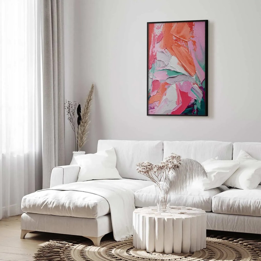 Plakat Różowa Paleta 29,7x42 cm z ramą czarną bez marginesu ARTGEIST B