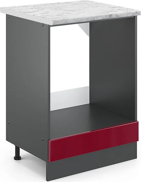 Szafka kuchenna czerwony połysk 60x60x81.6 r-line