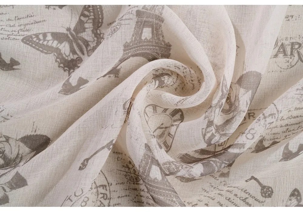 Beżowa firanka 140x245 cm Defence – Mendola Fabrics