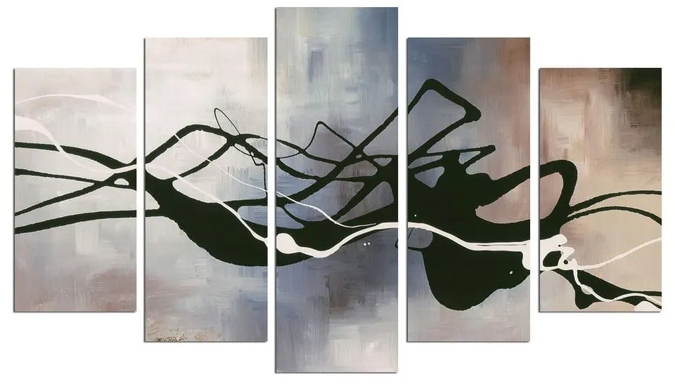 Obraz wieloczęściowy Black Lines, 110x60 cm