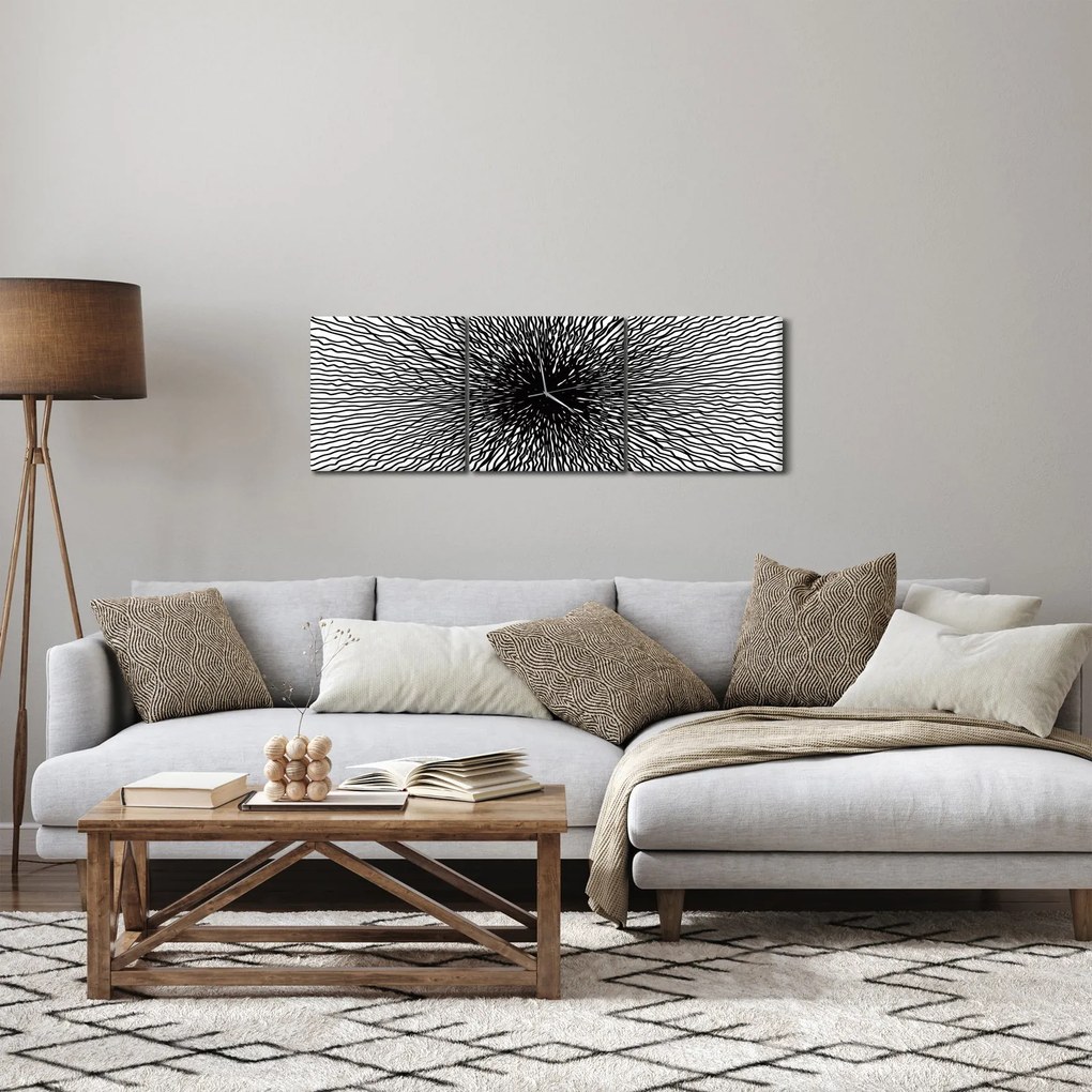 Obraz - Centrum (z zegarem) (90x30 cm)