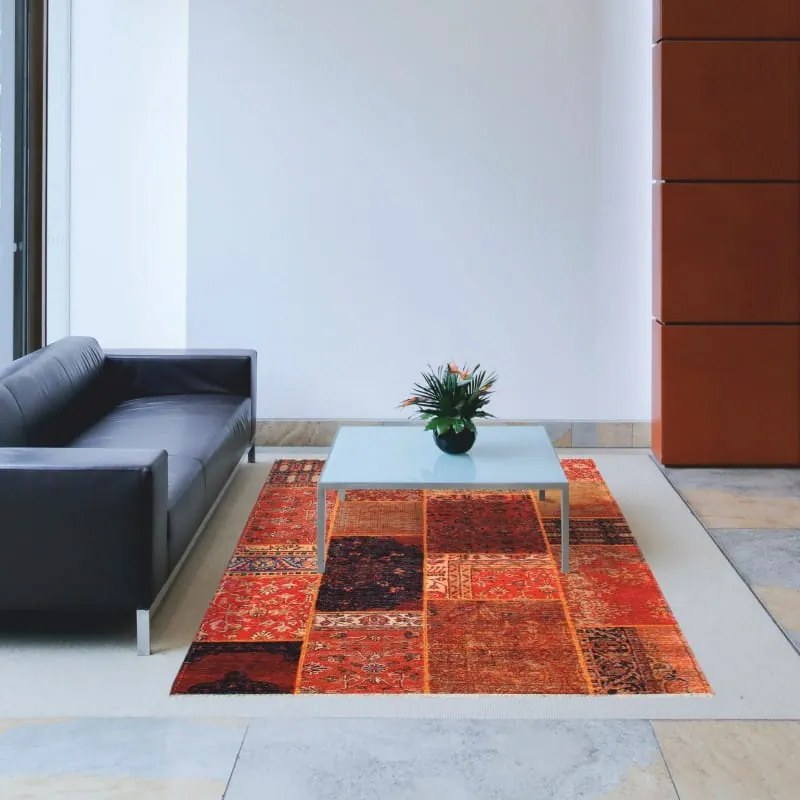 Dywan bawełniany Pescara patchwork wielokolorowy 160 cm x 230