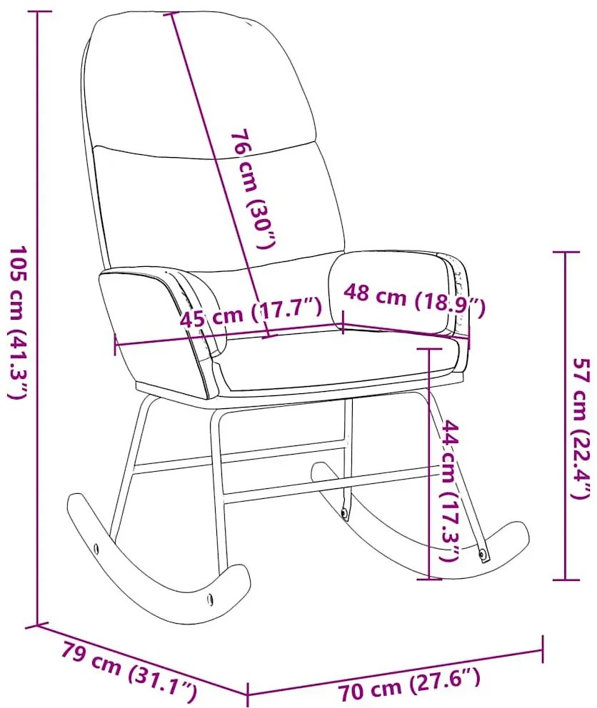 Kremowy nowoczesny fotel bujany Z3-R83