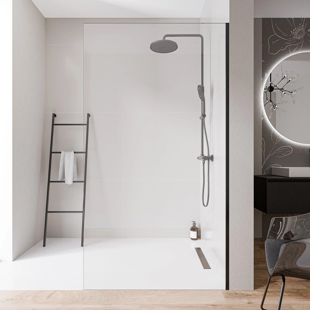 Ścianka prysznicowa Walk-In EX102-2 bezpieczne szkło Nano 10mm