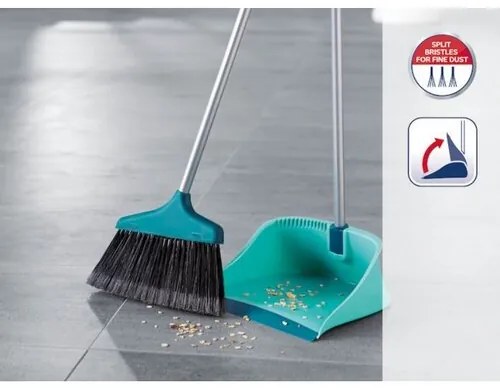 Leifheit Zestaw do zamiatania miotełka i śmietniczka z długim trzonkiem