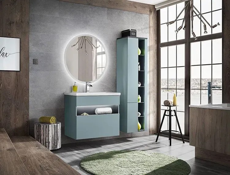 Prostokątna umywalka ceramiczna Defires 80 CM - Biała