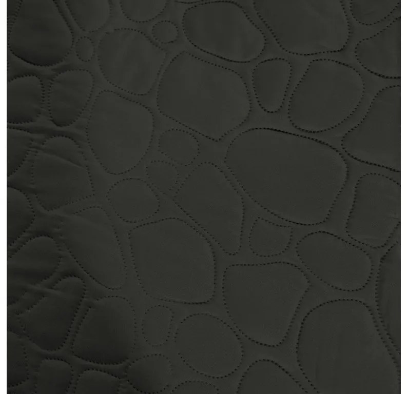 Ciemnoszara narzuta na łóżko ze wzorem STONE Rozmiar: 200 x 220 cm