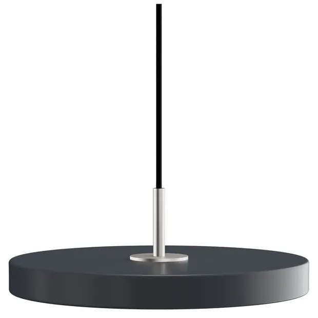 Antracytowa lampa wisząca LED z metalowym kloszem ø 31 cm Asteria Mini – UMAGE