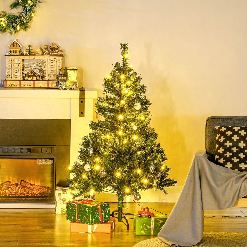 Sztuczna choinka z oświetleniem LED 80/120 lampek, 307 gałązek HOMCOM | Aosom PL