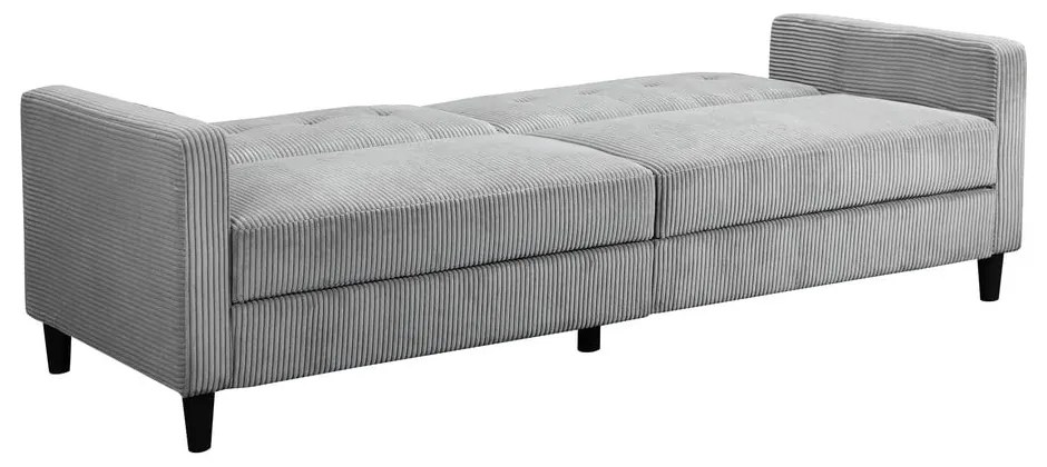 Jasnoszara sztruksowa rozkładana sofa 82 cm Hartford – Støraa