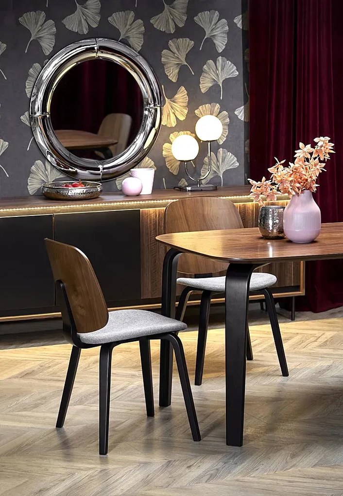 Prostokątny fornirowany stół w stylu retro H0-C85