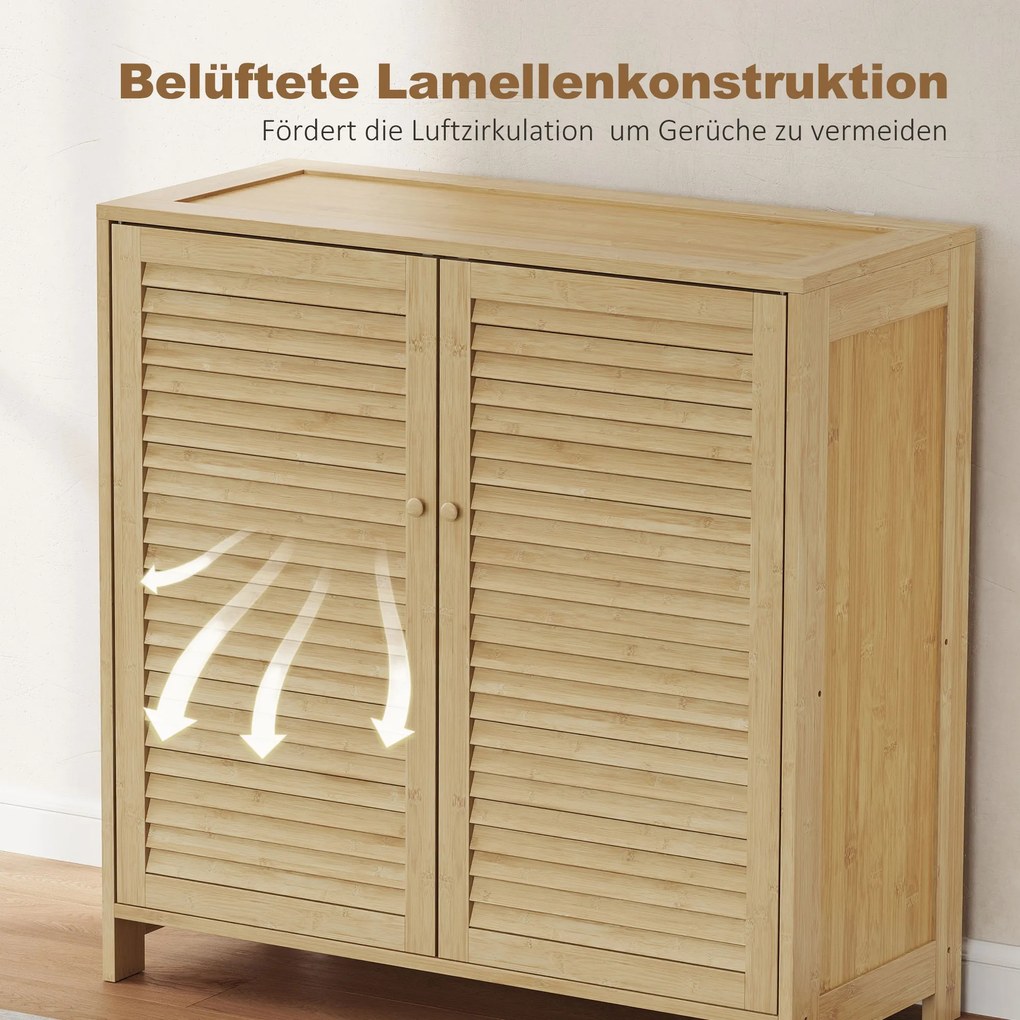 HOMCOM wąska szafka na buty, rattan, wąska, wysoka, drewno, mała szuflada, cienka | Aosom PL