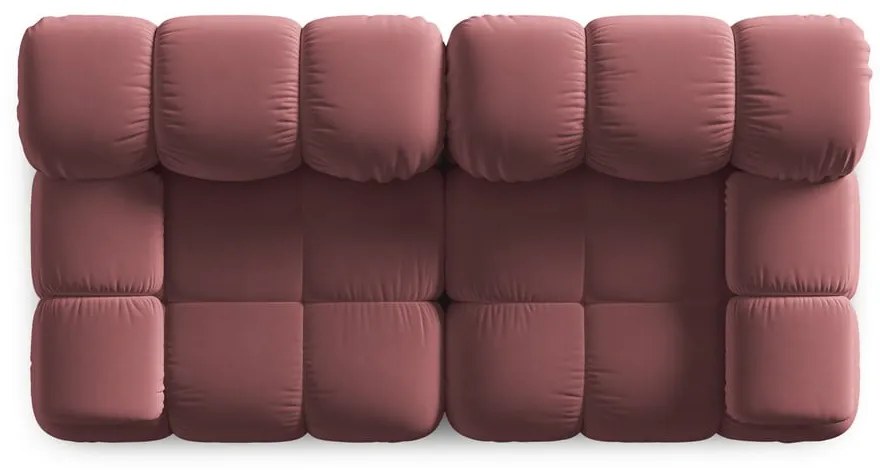 Różowa aksamitna sofa 188 cm Bellis – Micadoni Home