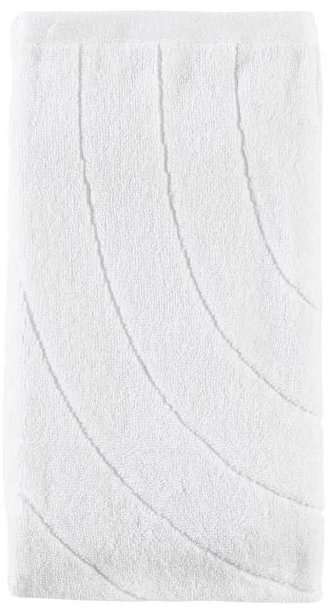 Biały bawełniany ręcznik frotte 50x100 cm Time – Zone