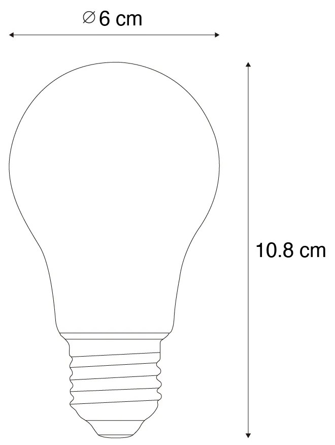 Zestaw 5 żarówek LED E27 A60 z czujnikiem zmierzchu 2,5W 250 lm 2200K