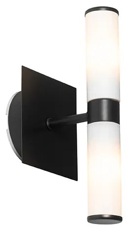Nowoczesna lampa ścienna do łazienki czarna IP44 2-punktowa - Bath Nowoczesny Oswietlenie wewnetrzne