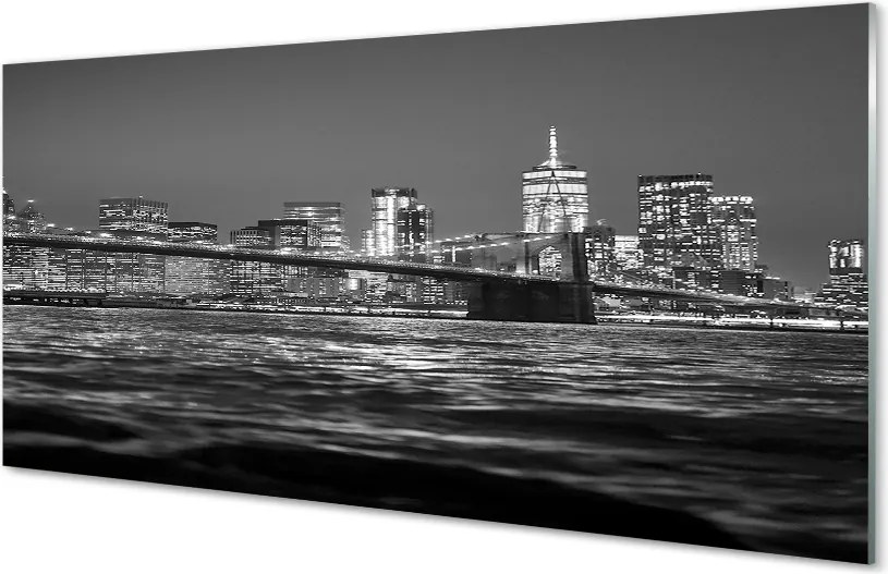 Panel Szklany Szeroka Panorama Mostu na Rzece