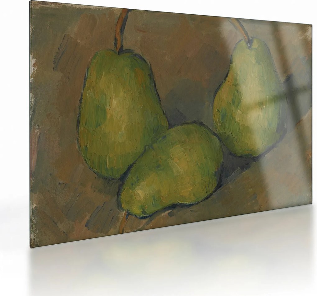 Obraz na szkle - Paul Cézanne, Three Pears, reprodukcje (70x50 cm)