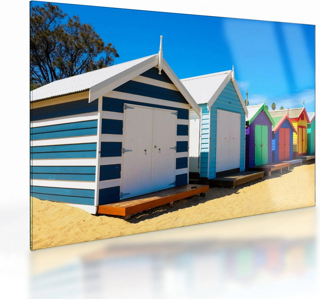 Obraz na szkle - Brighton Beach, Melbourne, Australia (70x50 cm)