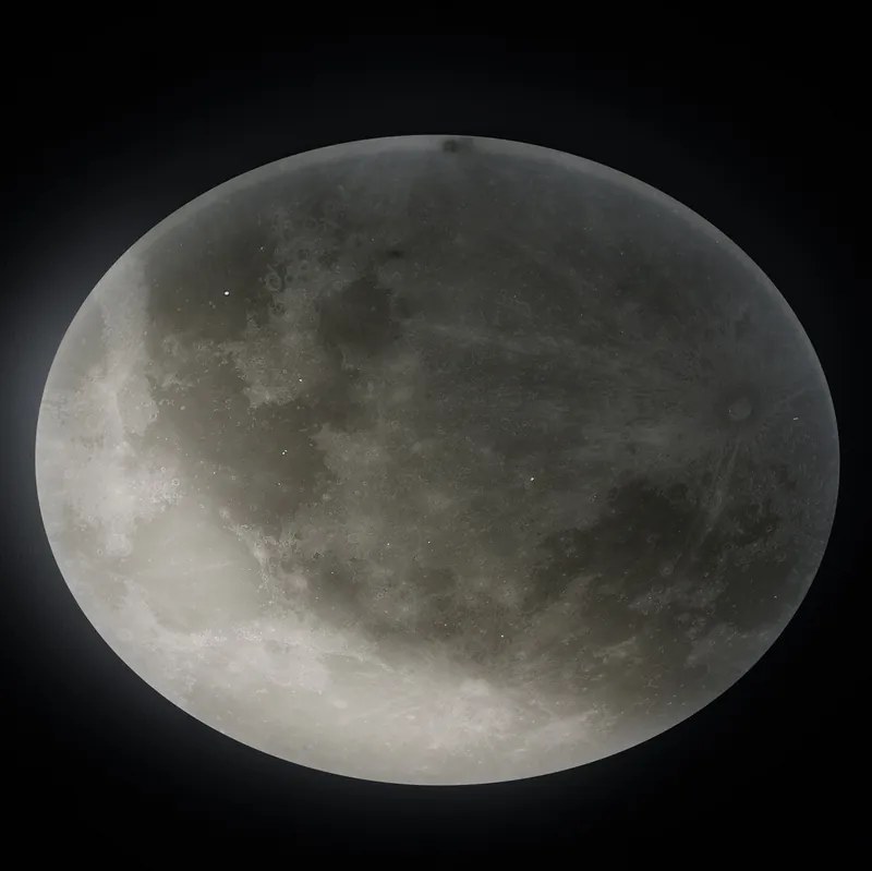 Designerski plafon regulowany Lunar w formie księżyca