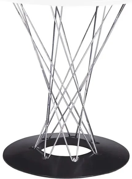 Biały okrągły stół designerski - Praxon