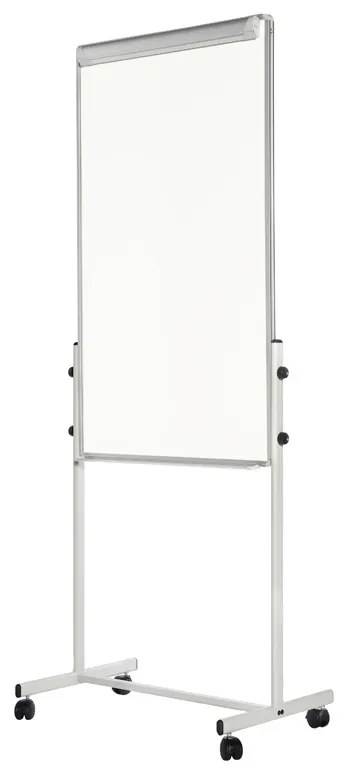 Mobilna tablica suchościeralna, biała magnetyczna/szara tkanina, 700 x 1200 mm