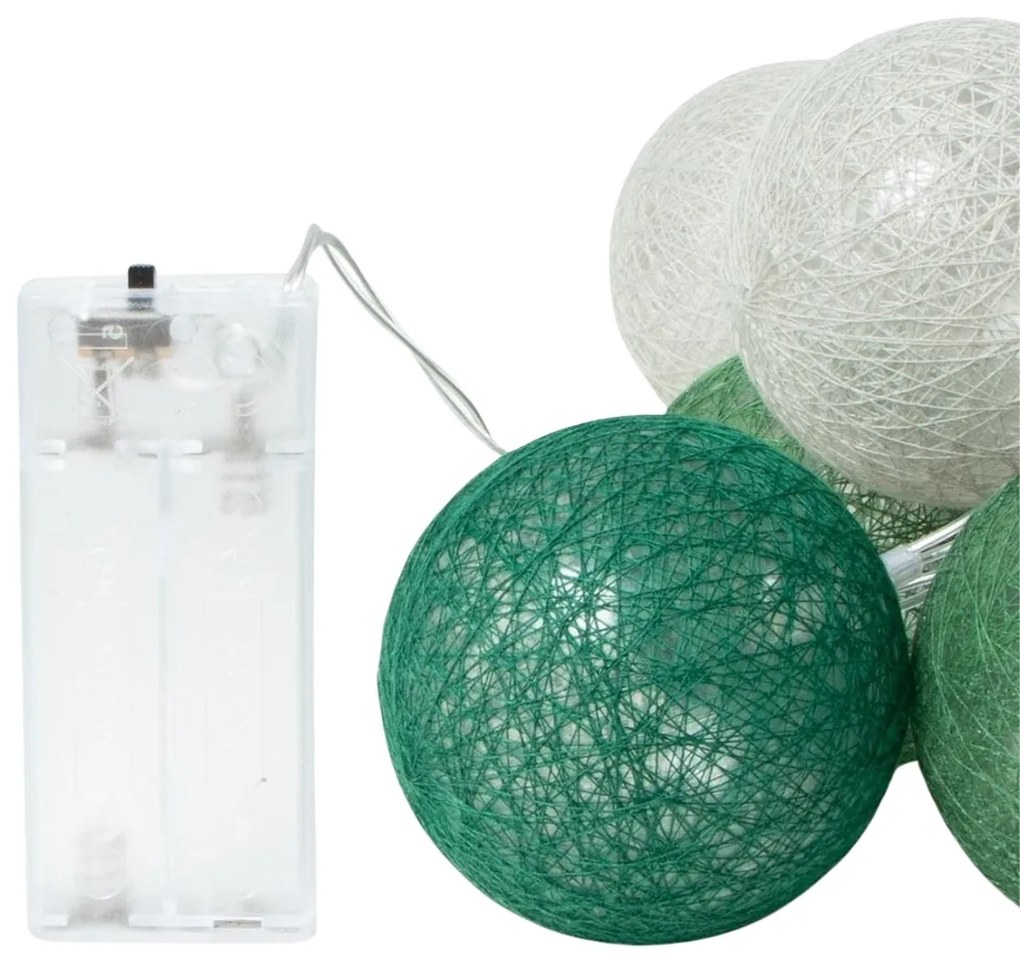 LED łańcuch świetlny SENZA BALLS 315 cm zielony