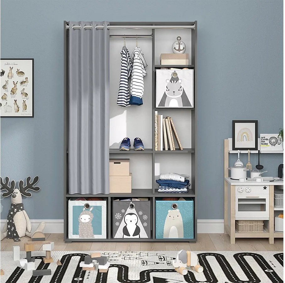 Szafa dziecięca szary 105.8x38x178.1 luigi