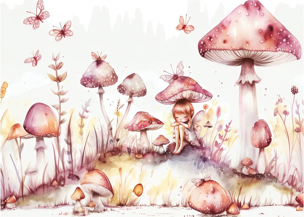 Obraz - Różowa wróżka (70x50 cm)